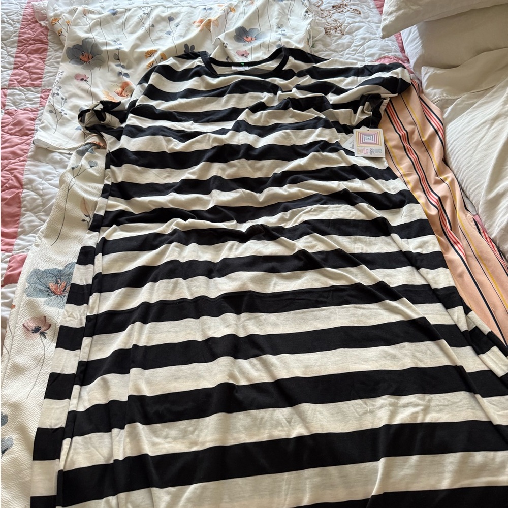 Black and White Striped Dress